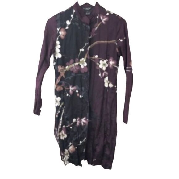 Citron silk kimono jacket -light,Size small - Picture 4 of 10